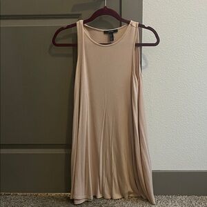 Forever 21 Cream Ribbed Tank Top